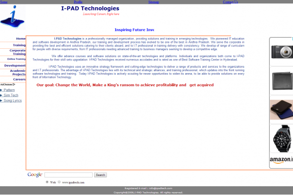 I PAD Technologies Software Training   Development - Hyderabad