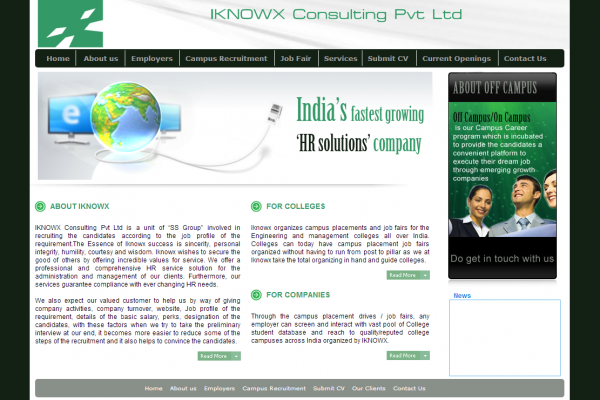 IKNOWX Consulting pvt ltd   Manpower Recruitment firm   Campus placements for Freshers   Placement Agency